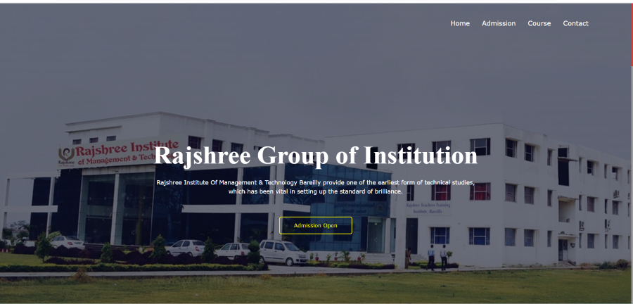 Rajshree Institute website project