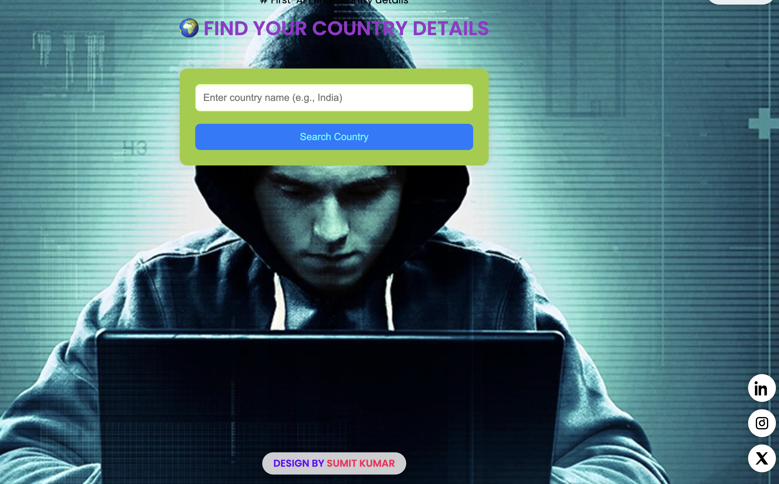 Country Finder project